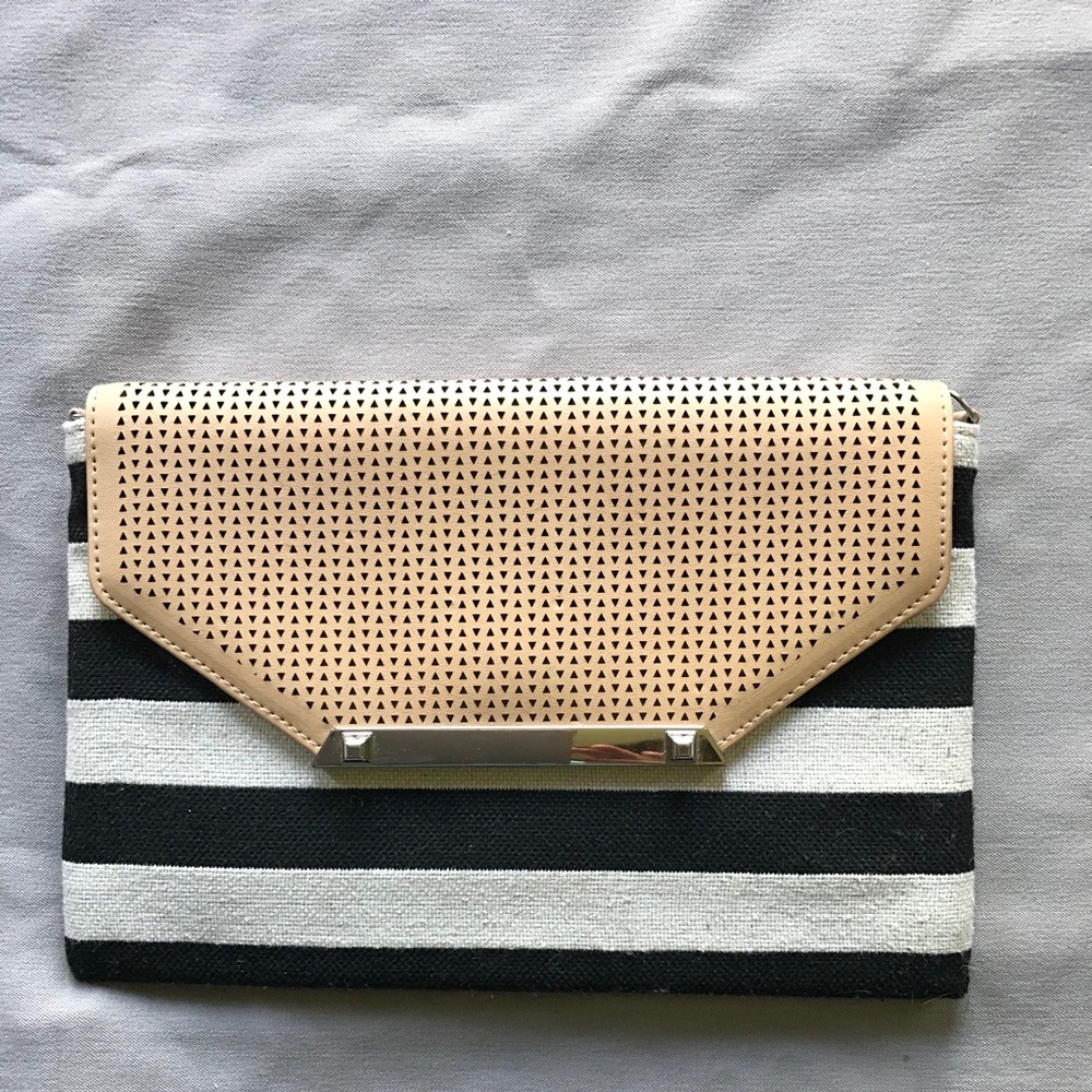 Stella &dot striped clutch.